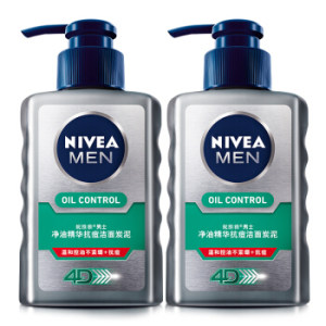 NIVEA 妮维雅 男士净油精华抗痘洗面奶 150ml*2 *3件