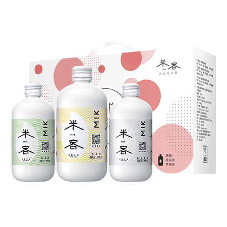 99美酒节：米客 米酒糯米酒 礼盒 350ML*3
