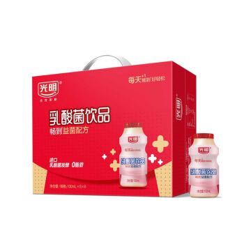 有券的上：光明 0脂肪乳酸菌饮品原味100mL*30瓶 *3件 +凑单品