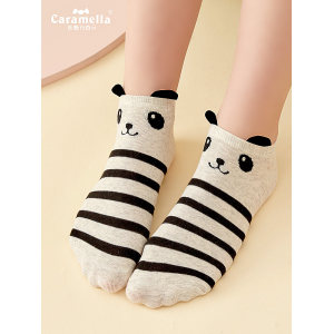 CARAMELLA 女款可爱船袜/中筒袜2双*5件 25.9元包邮