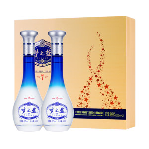 洋河 梦之蓝 M1-52度 500ml*2瓶 礼盒装 599元划算价