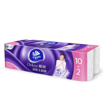 88VIP：Vinda 维达 棉韧系列 卷纸 4层*120g*12卷 *10件