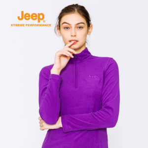 Jeep 吉普 女士秋款户外运动休闲双面绒抓绒衣
