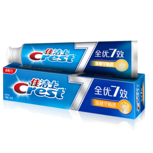 京东PLUS会员： Crest 佳洁士 强健牙釉质牙膏 180g *5件