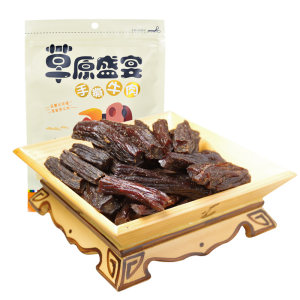 皓琨 内蒙手撕牛肉干 七成干风干牛 500克 39.9元包邮