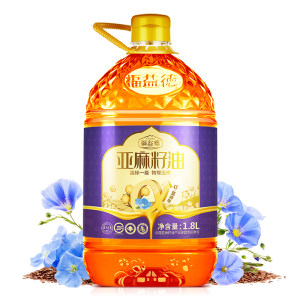 福益德 一级冷初榨亚麻籽油 1.8L