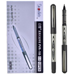 凑单品： Snowhite 白雪 PVR-155 直液式走珠笔 0.5mm 黑色 12支