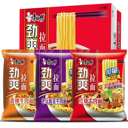 Tingyi 康师傅 劲爽拉面 香辣牛肉面 5包装