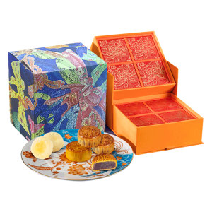  朕的心意 禧盒福昕 中国风故宫月饼礼盒 360g 拍2件138元