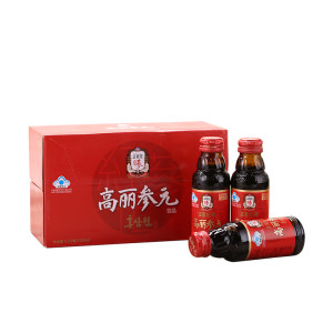 正官庄 6年根高丽参元液 抗疲劳 100ml*10瓶/件 59.25元划算价 拍2件110元
