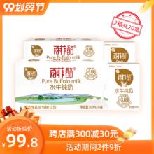 百菲酪 高钙营养早餐乳蛋白水牛纯奶 200ml*10盒*2提 