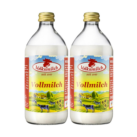 Volksmilch/德质 全脂纯牛奶 490ml*2 +凑单品
