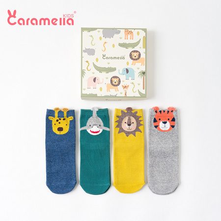 Caramella 焦糖玛奇朵 儿童卡通袜 4双装