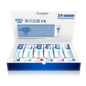 历史低价、补贴购： Oral-B 欧乐-B 排浊泡泡牙膏 JOY定制套装 90g*6支 *2件