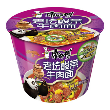 康师傅 经典系列老坛酸菜牛肉面 119g*12桶