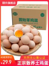 国家地理标志产品 颐升 新鲜鸡蛋固始笨鸡蛋40枚