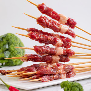 睿澳 招牌羊肉串 6月黄河滩谷饲羔羊肉 300g*3件