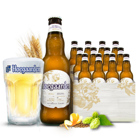 临期品：Hoegaarden 福佳 啤酒小麦白啤酒 330ml*12瓶