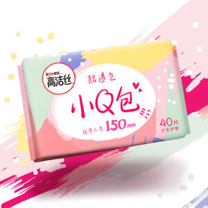 kotex 高洁丝 小Q包无香型护垫卫生巾 150mm40片