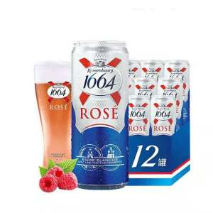 法国销量第一 1664桃红小麦啤酒 500ml*12罐