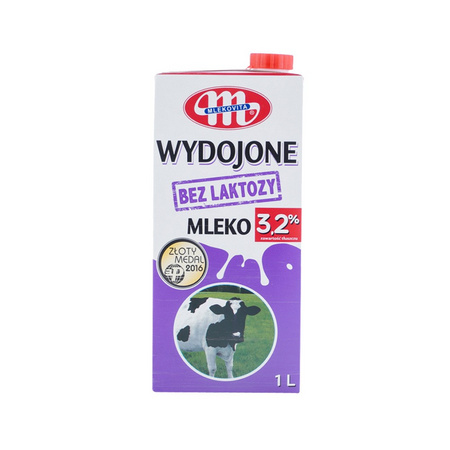 MLEKOVITA 妙可 无乳糖全脂牛奶纯牛奶 1L 盒装