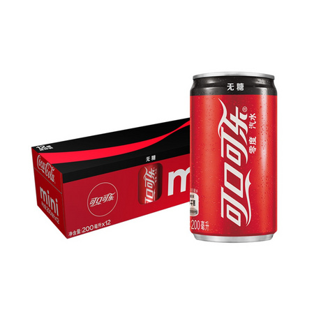 Coca-Cola 可口可乐 零度可乐 mini迷你罐 200ml*12罐