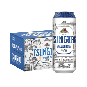 青岛啤酒 全麦白啤啤酒 500ml*12听