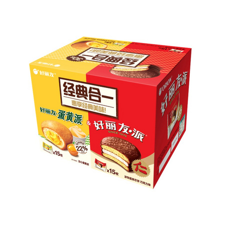 Orion 好丽友 巧克力15枚+蛋黄派15枚 690g