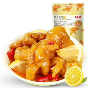百草味 柠檬酸辣味 即食无骨鸡爪 135g*2件