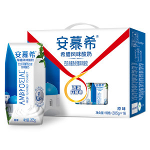伊利 安慕希 原味希腊酸奶 205g*16盒*2箱