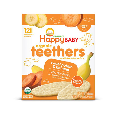 再降价：HappyBABY 禧贝 宝宝香蕉甘薯味 磨牙饼干 48g