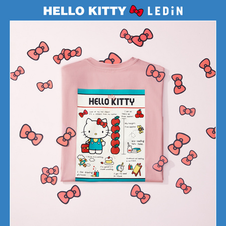 LEDIN 乐町 LEDIN 乐町×Hello Kitty联名款 女士T恤 CWDAA2339