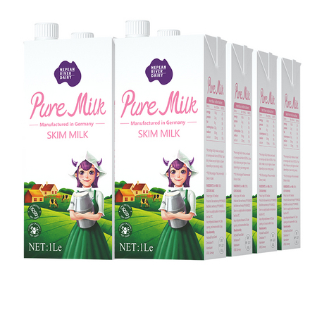 88VIP：NEPEAN RIVER DAIRY 尼平河 河脱脂牛奶 1L*12盒