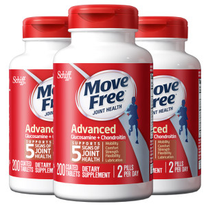 美国产 维骨力MoveFree 红盒软骨素 200粒*3瓶 关节疼首选 542元61预售价