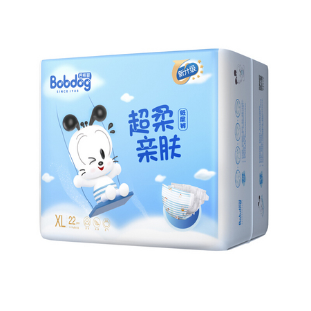 陪伴计划专享：BoBDoG 巴布豆 超柔亲肤系列 纸尿裤 XL22片
