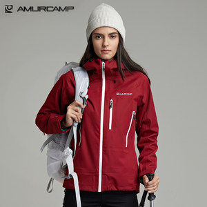 英国 Amurcamp 三层压胶1.5万防水 能抗暴雨 女户外冲锋衣