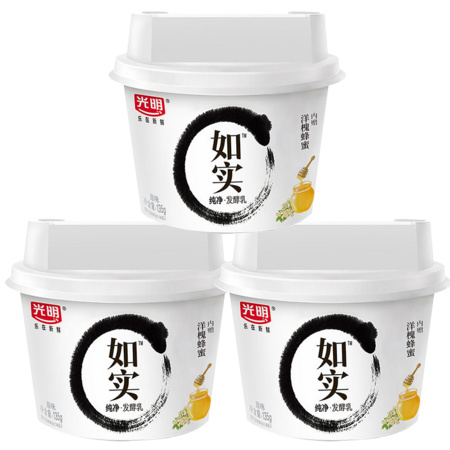 Bright 光明 如实 洋槐蜂蜜原味酸奶 135g*12杯