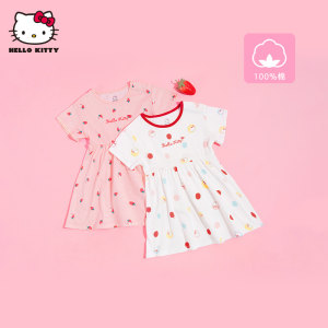 Hello Kitty 2021夏装新款中小童时尚连衣裙