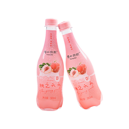 Yumpop 优之良饮 苏打气泡水 桃子葡萄蜜橘味饮料汽水 380ml*12瓶装