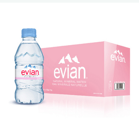 88VIP：evian 依云 Evian依云 天然矿泉水 330ml*24瓶
