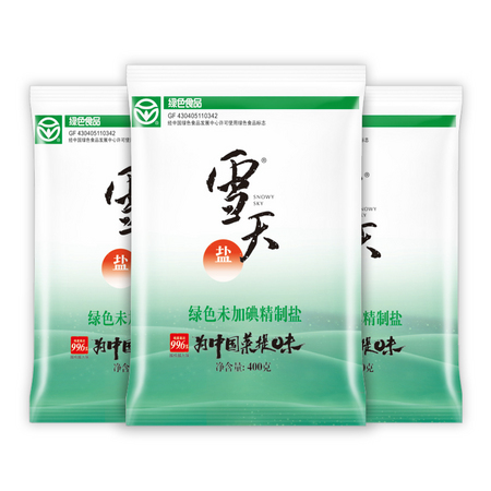 xuetian 雪天 无碘食用盐 400g*7袋