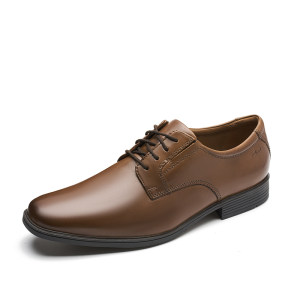 其乐 Clarks 春秋款 Tilden Plain 男正装商务德比皮鞋 加宽楦型