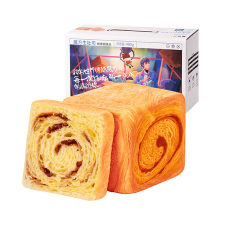 88VIP、有券的上：Three Squirrels 三只松鼠 魔方生吐司红豆味 480g