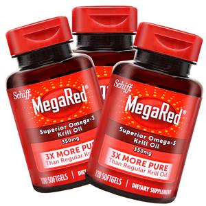 美国产 MegaRed 南极磷虾油胶囊 120粒*3瓶 通血管降三高 487元61预售价