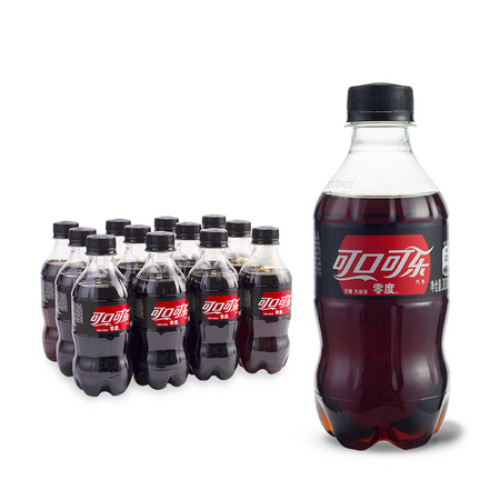 Coca-Cola 可口可乐 零度 Zero 汽水 碳酸饮料 300ml*12瓶