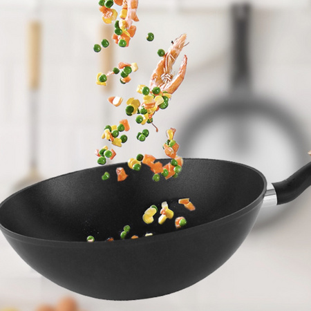 Fissler 菲仕乐 进口黑骑士不粘锅炒锅大口径炒菜锅轻巧不重燃气灶
