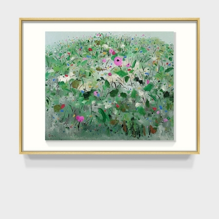 橙舍 吴冠中复刻版画《山花》画框尺寸60cm*80cm 油画布 限量999版