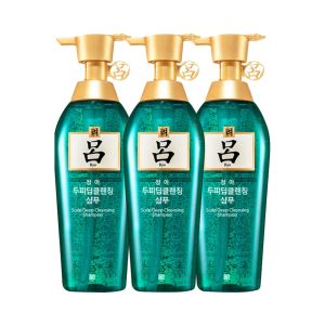 韩国原装进口 Ryo绿吕 舒盈清润控油无硅油洗发水 500ml*3瓶