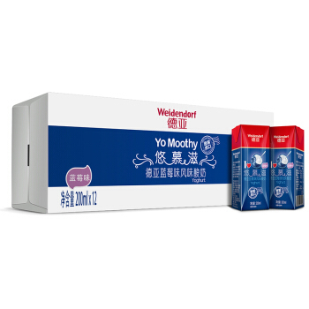 Weidendorf 德亚 悠慕滋蓝莓味酸牛奶 常温酸奶 200ml*12盒