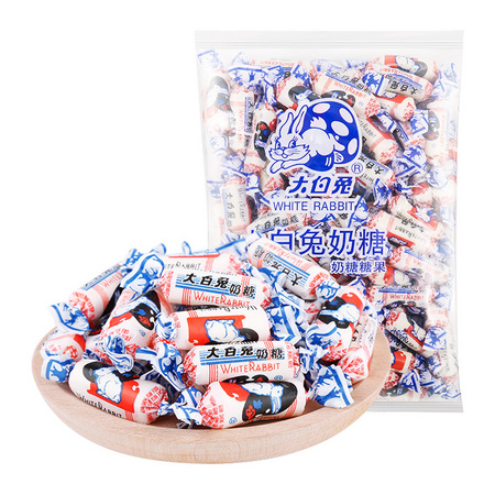 88VIP：WHITE RABBIT 大白兔 糖果原味奶糖 500g袋